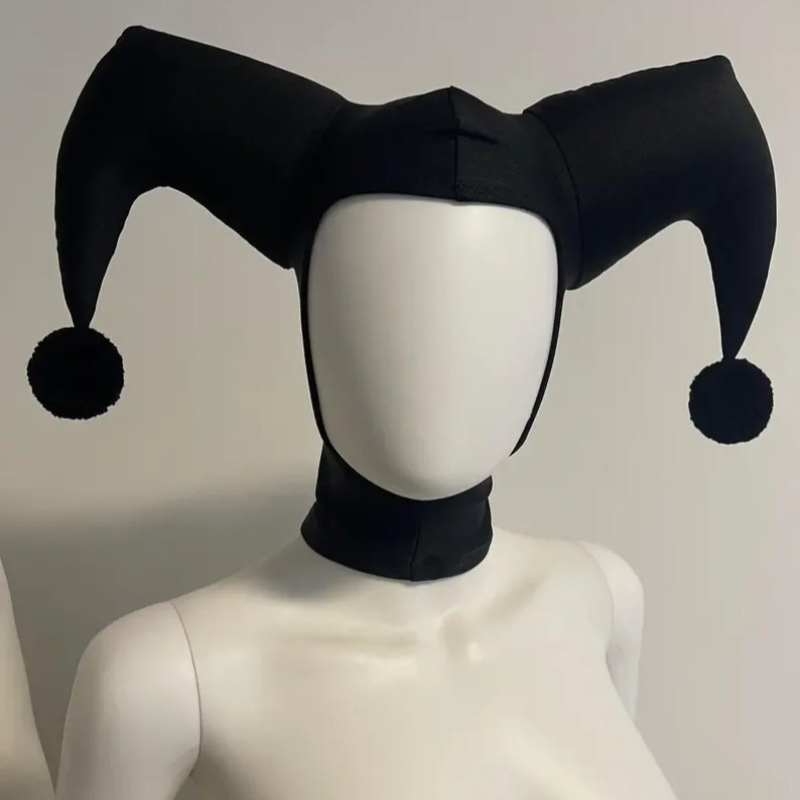 Briar Cosplay Prop - Czapka cosplay QQ Jester czarno-czerwona, czapka