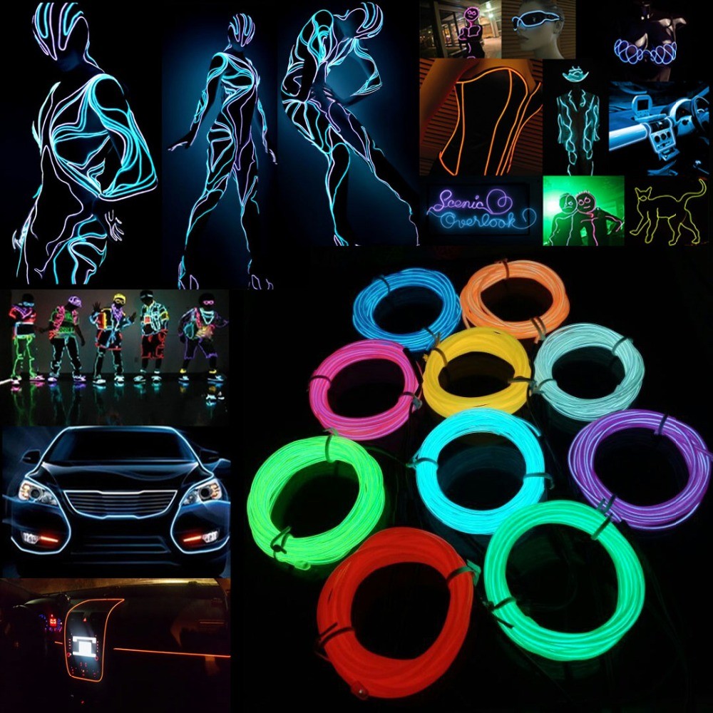 Glow podświetlany przewód kabe – Led El Wire recenzja i cena